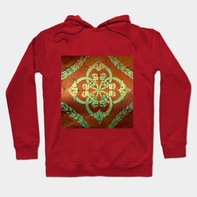 Terracotta floor motif Hoodie by stevepaint